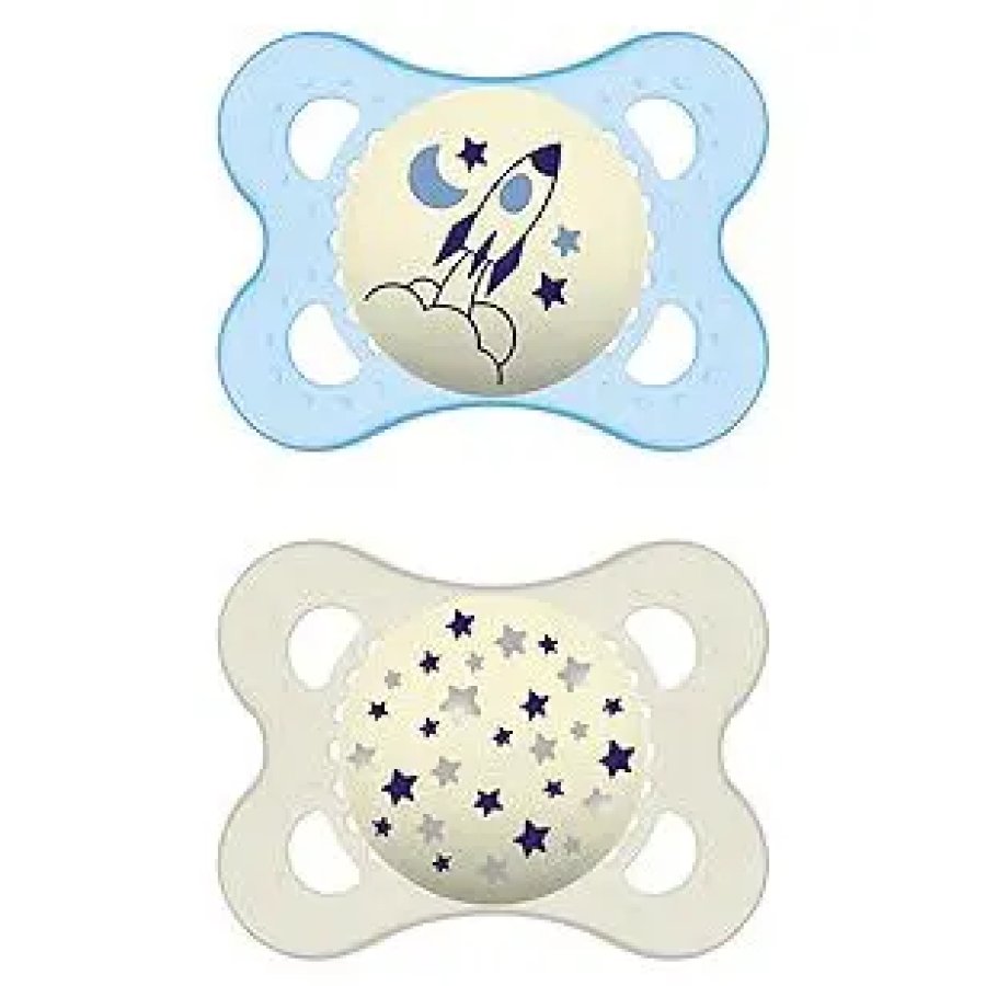 MAM Night Succhietto 2-6M Silicone Doppio Maschio 