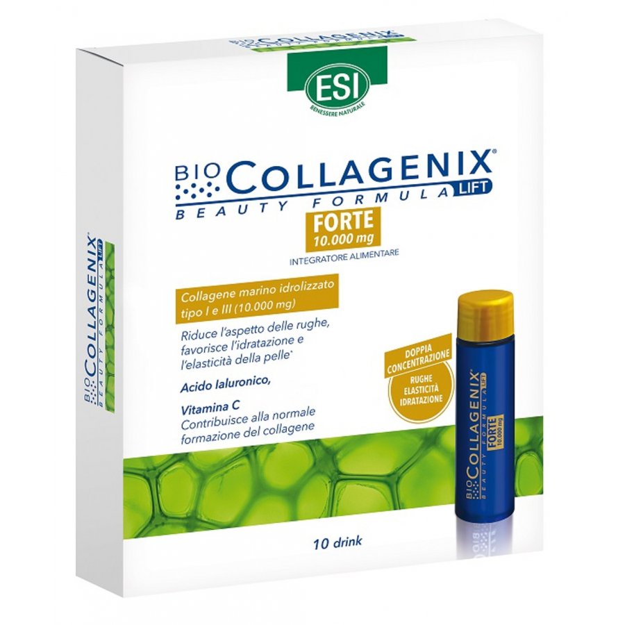 ESI Biocollagenix Forte - Integratore di Collagene Anti-Invecchiamento, 10 Flaconcini