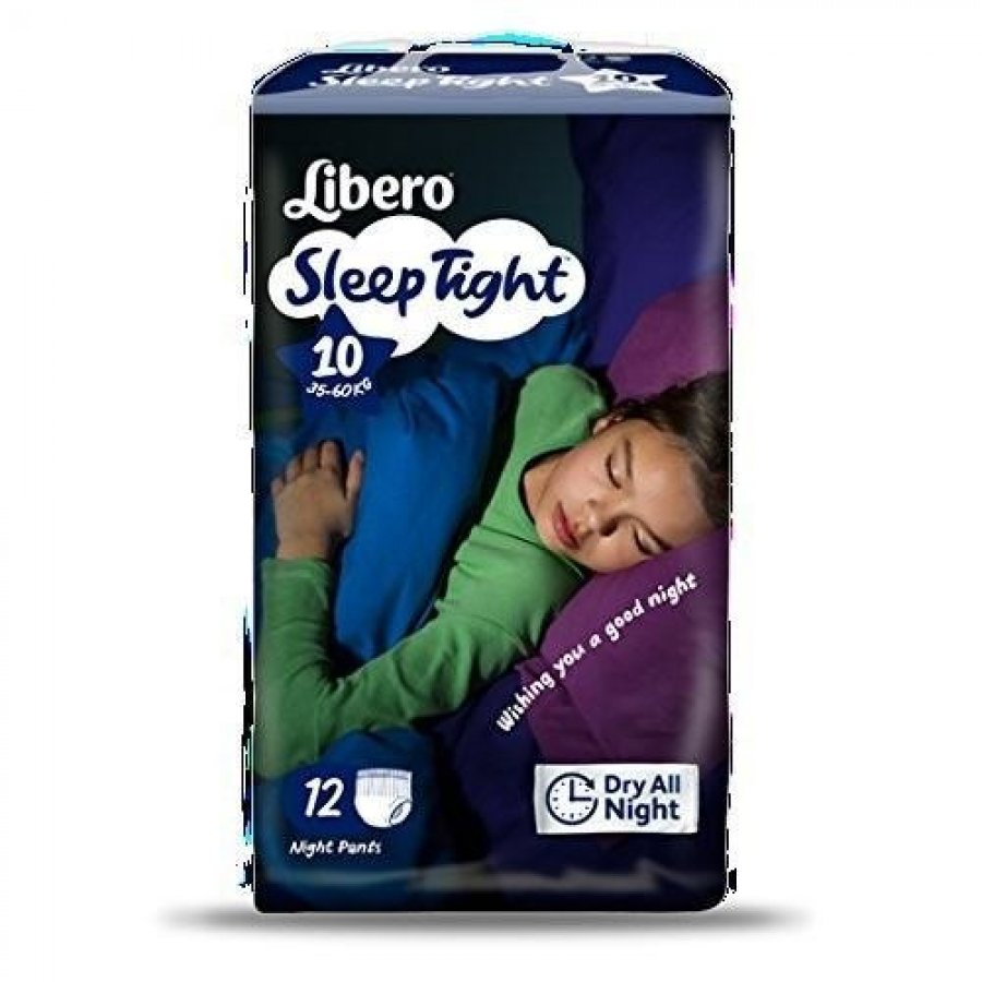 Tena Libero Sleeptight Mutandina Assorbente Bambini 10 Anni 12 Pezzi - Protezione Notturna per Bambini