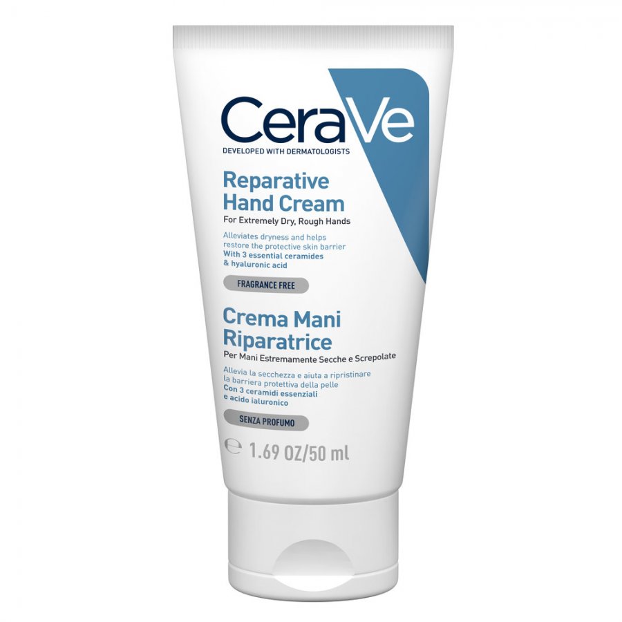 CeraVe Crema Mani Riparatrice Idratazione Intensa con Acido Ialuronico - CeraVe - Crema per Mani - 50ml