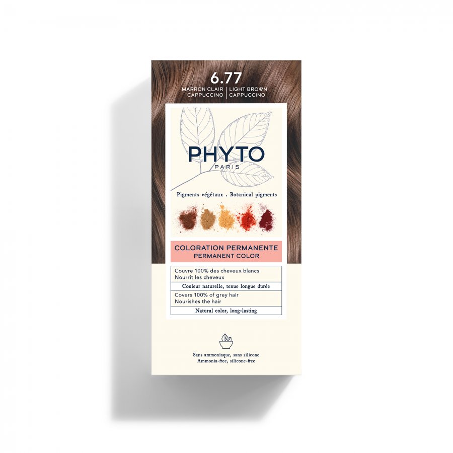 Phyto Phytocolor 6.77 Marrone Chiaro Cappuccino Colorazione Permanente Per Capelli - Phytocolor Tinta Per Capelli