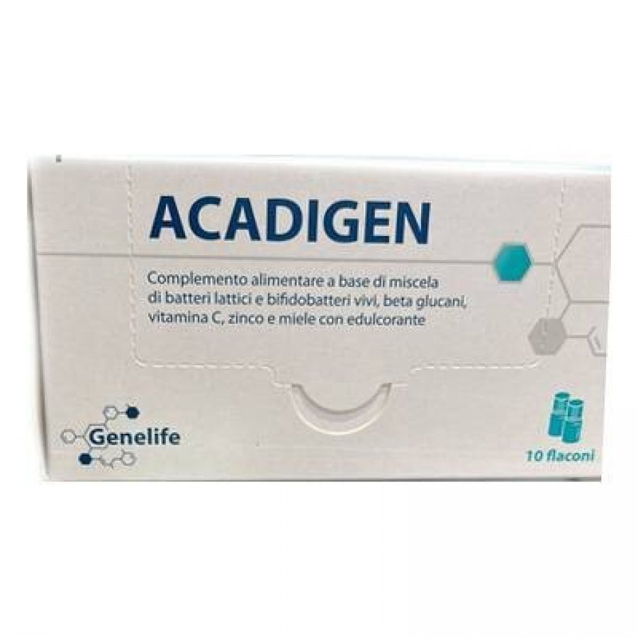 Acadigen Genelife 10 Flaconcini Da 10 ml - Integratore di Acido Folico e Vitamine, 10 Flaconcini, Genelife