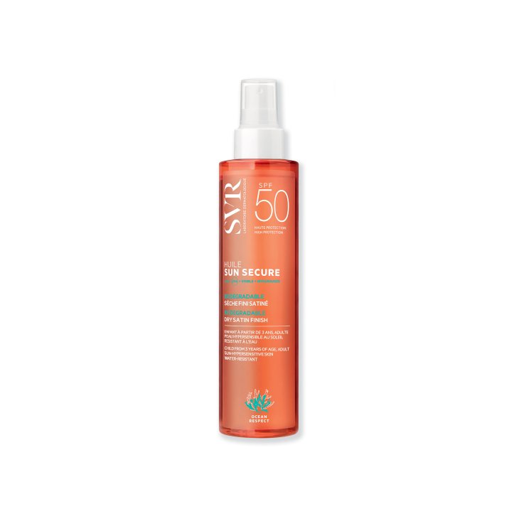 SVR Sun Secure Olio Secco SPF50+ 200ml - Protezione Solare Satinata per Viso, Corpo e Capelli