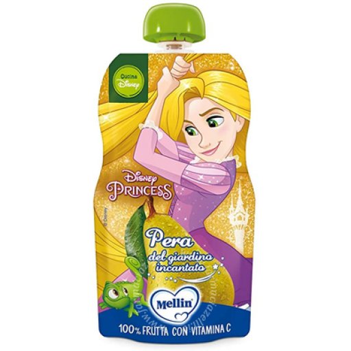 Mellin Disney Merenda Pera del Giardino Incantato 110g - Snack per Bambini