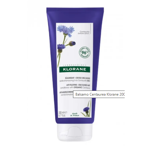 Klorane - Centaurea Balsamo 200 ml - Ravviva e Illumina i Capelli Bianchi o Grigi