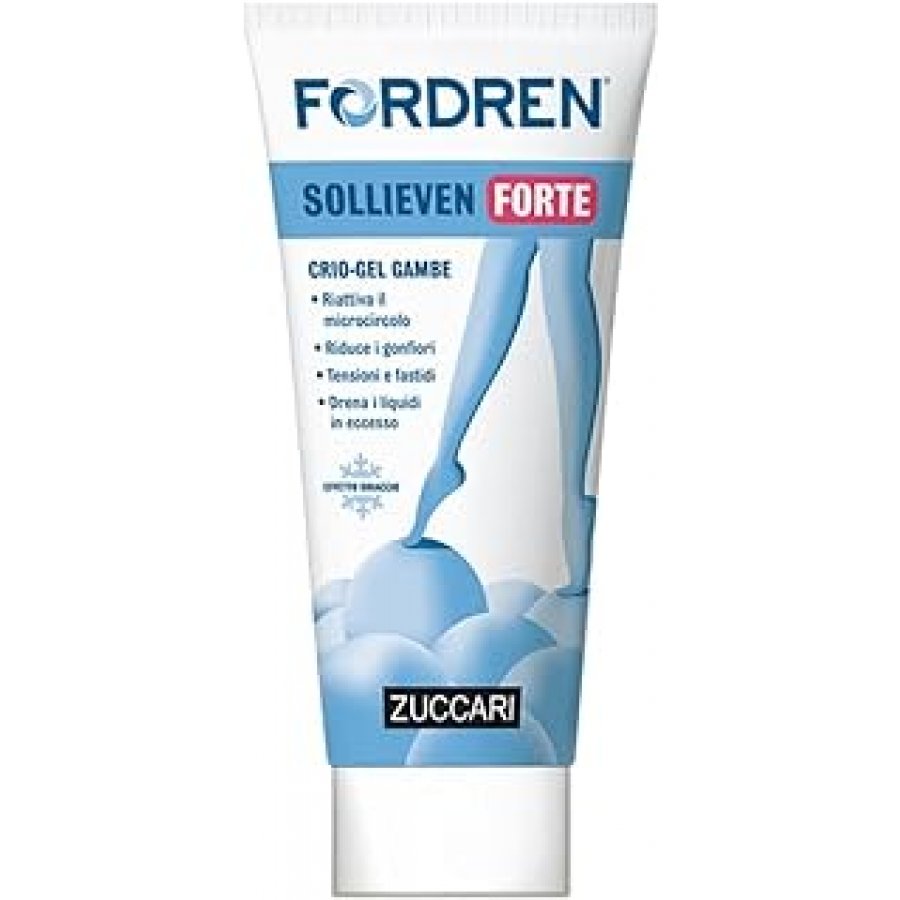 Zuccari Fordren Sollieven Forte Crio Gel Gambe 100ml - Gel Rinfrescante per Gonfiore e Microcircolo