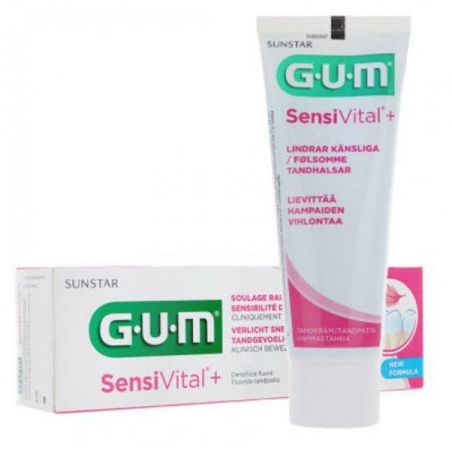 Gum Sensivital+ Dentifricio 75ml - Igiene Orale per Denti Sensibili e Gengive Delicate