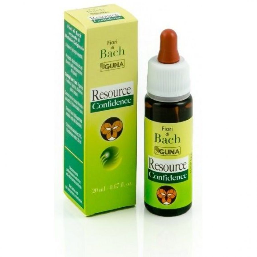 Guna Resource Confidence Fiori di Bach - 20ml - Autostima, Fiducia, Sicurezza - Prodotto Senza Glutine