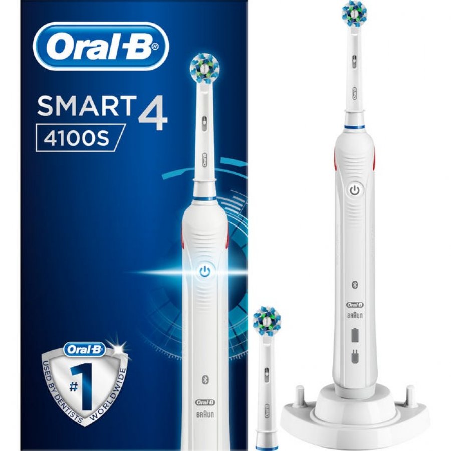Oral-B - Spazzolino Elettrico Ricaricabile Smart 4 4100S Bianco