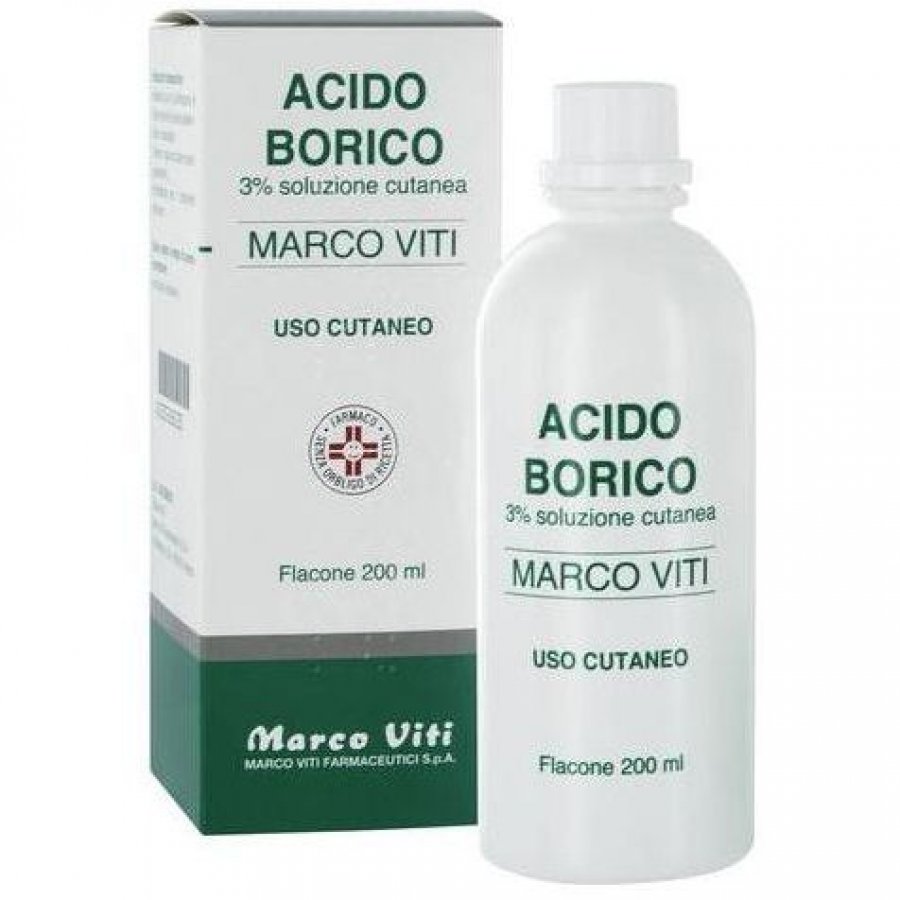 Acido Borico - Marco Viti 3% - 200ML - Soluzione Oftalmica per la Cura degli Occhi