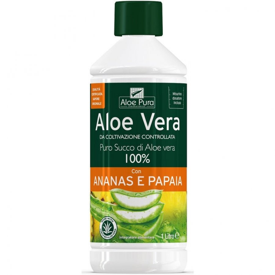 Succo di Aloe Vera con Ananas e Papaya 1 Litro - Succo di Aloe Vera con Ananas e Papaya 1 Litro