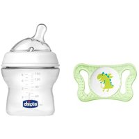 chicco  Biberon NaturalFeeling + Succhietto Physio Micro