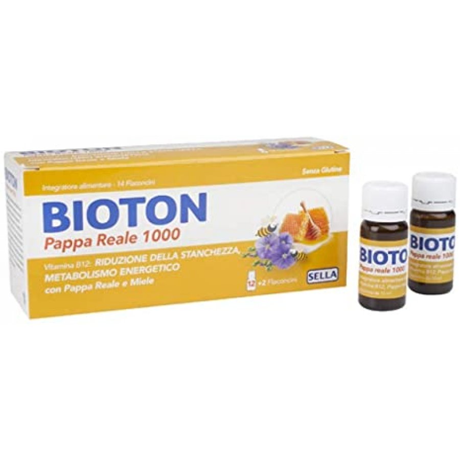 Bioton Pappa Reale 1000 14 flaconcini da 10ml - Integratore Alimentare Tonico Naturale