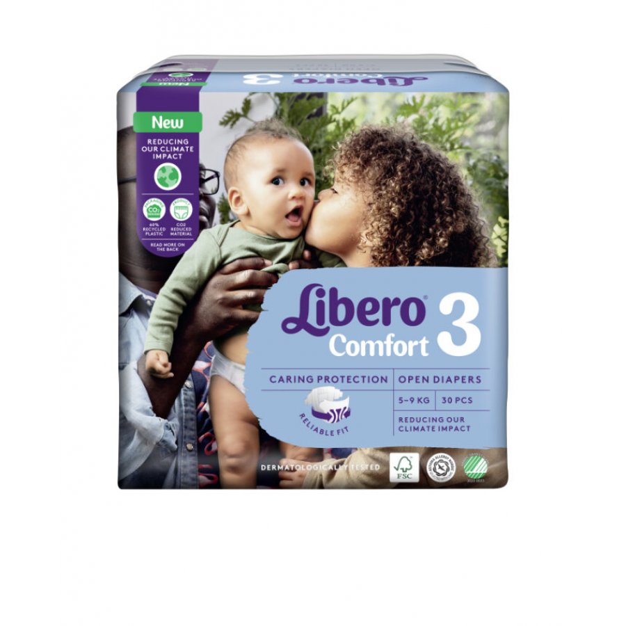 Libero Comfort 3 Pannolini 5-9kg 30 Pezzi - Protezione Sottile e Morbida per il Tuo Bambino