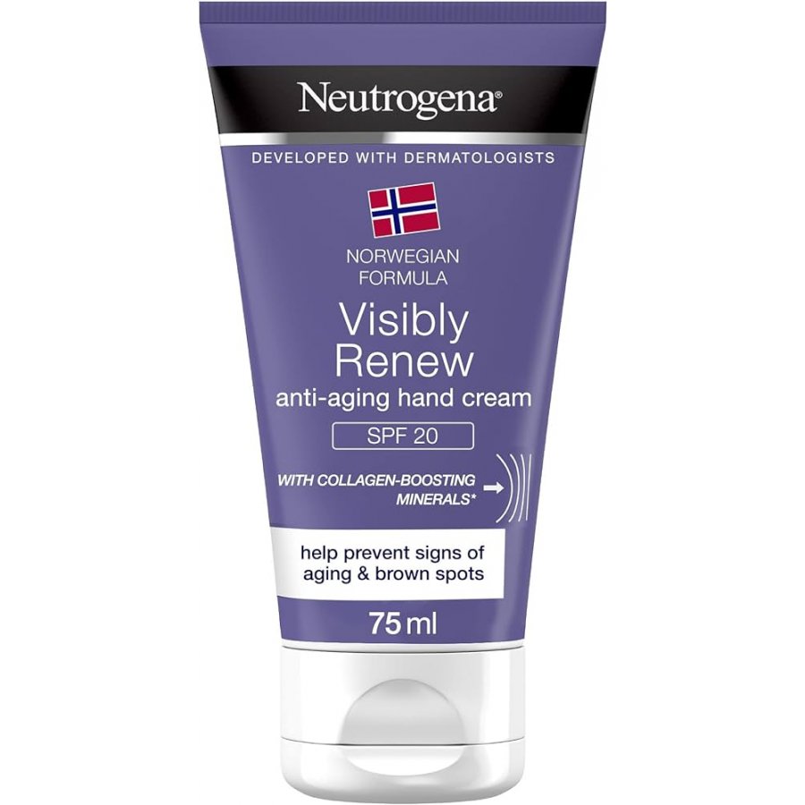 Neutrogena Crema Mani Anti Età con Formula Norvegese e Protezione Solare SPF 20, Combatte le Macchie sulla Pelle 75 ml