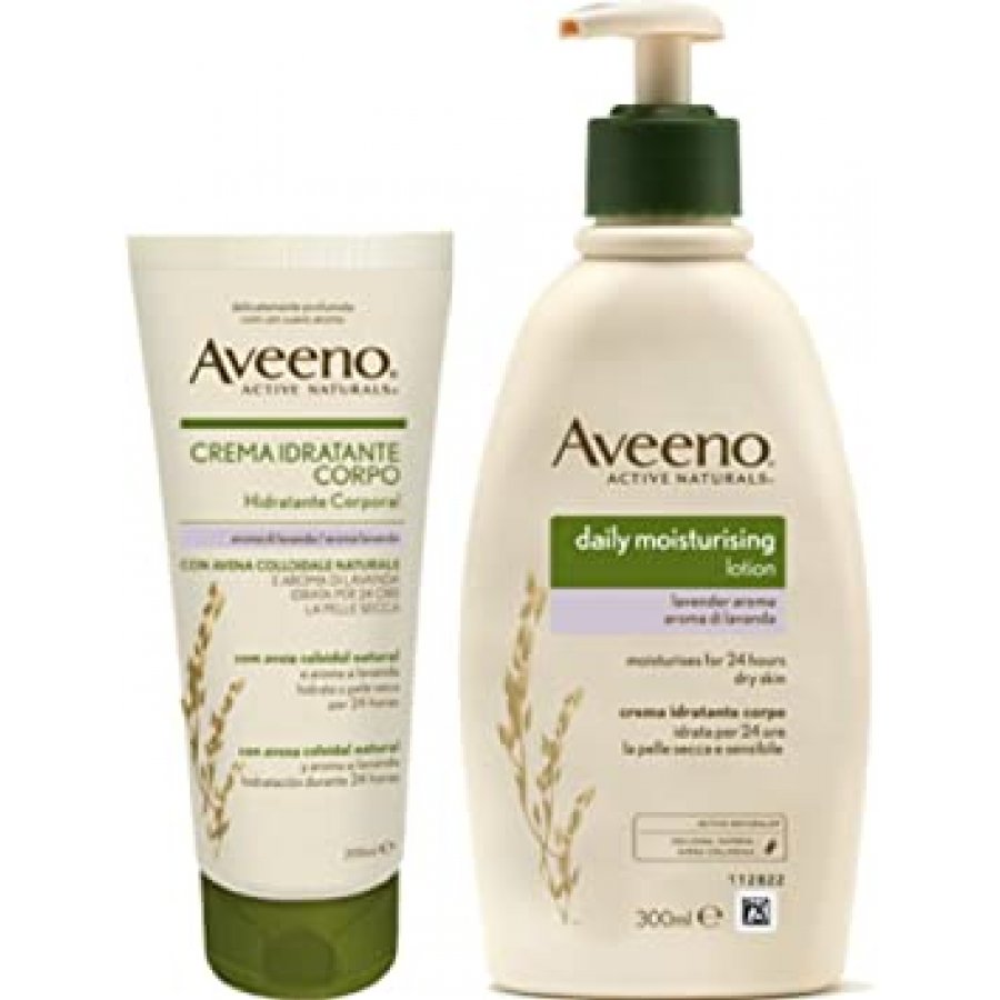 Aveeno Crema Corpo Idratante Daily Moisturising con Avena Colloidale per Proteggere e Nutrire la Pelle Secca, 300 ml, con Pump