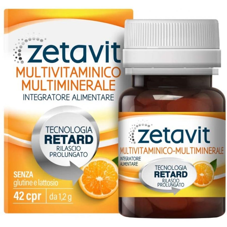 Zetavit Multivitaminico Multiminerale 42 Compresse, Integratore di Vitamine e Minerali per il Benessere Generale
