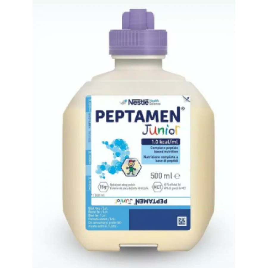 Nestlé Peptamen Junior Neutro 500ml - Bevanda Nutrizionale per Bambini con Esigenze Gastrointestinali