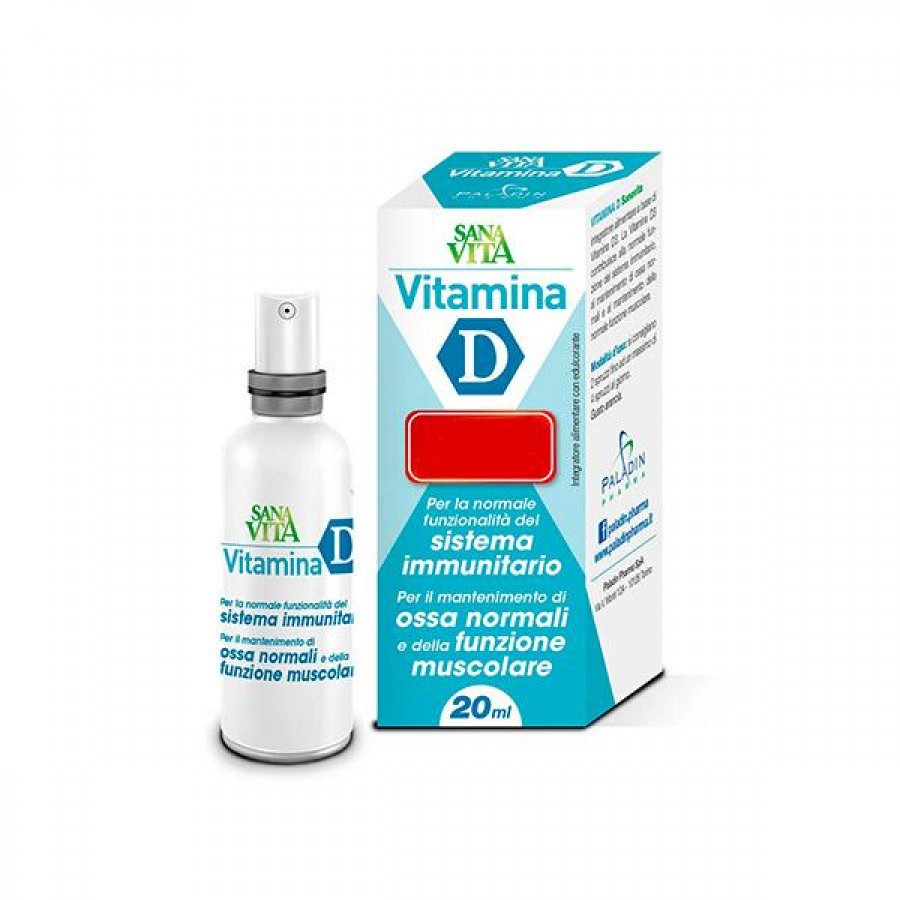 Sanavita Vitamina D Spray - Integratore per il Sistema Immunitario, Ossa e Muscoli