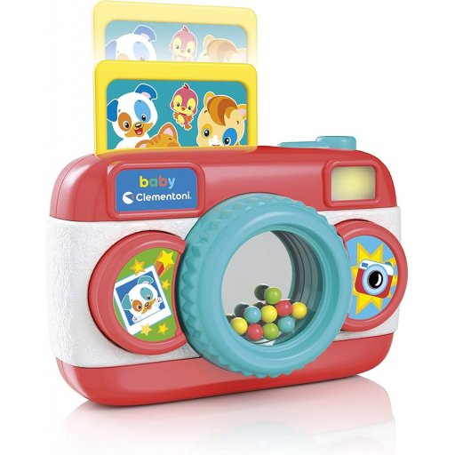 Clementoni Baby Camera, Fotocamera Giocattolo per Bambini con Suoni e Luci, 1 Pezzo