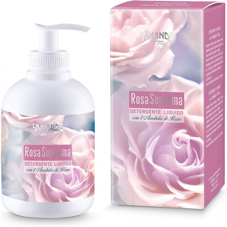 L'Amande Rosa Suprema Detergente Liquido Mani 300ml - Delicata Pulizia Profumata