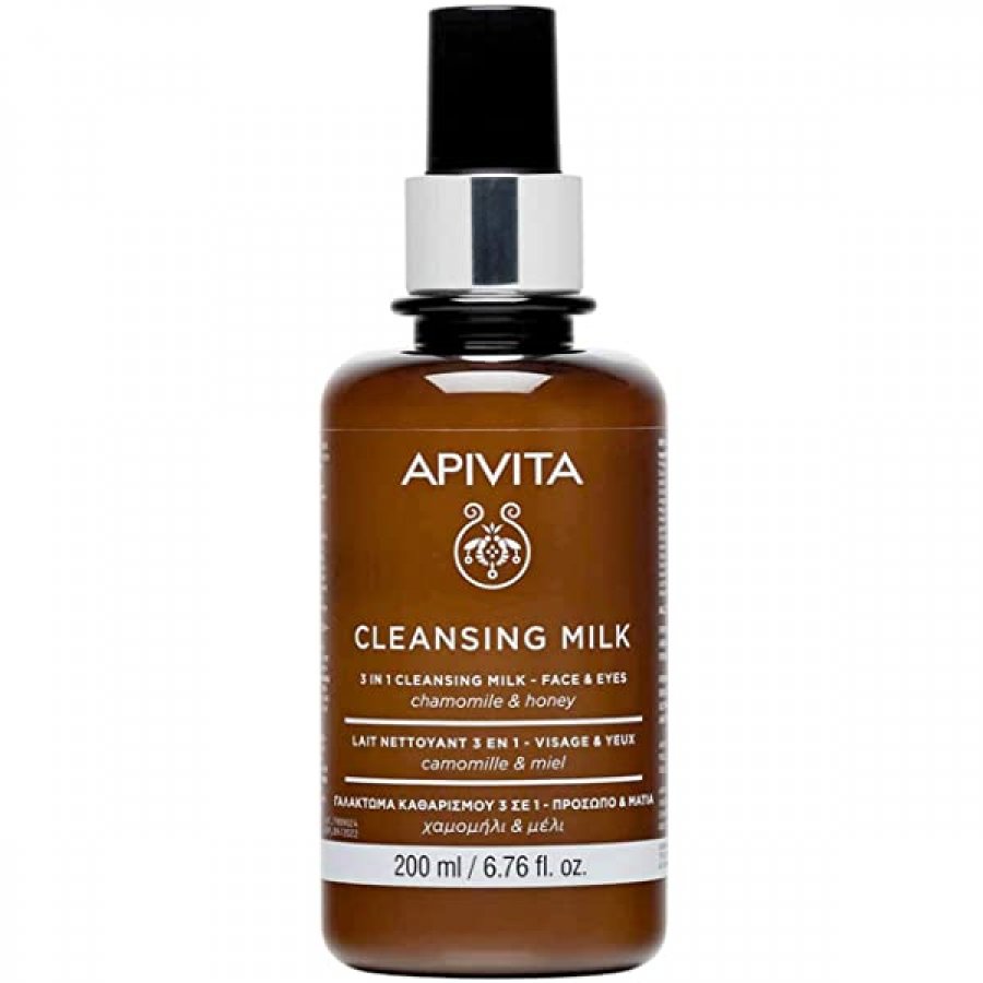 Apivita 3 in 1 Cleansing Milk 200ml - Latte Detergente Rimuove Make-up e Impurit&agrave;