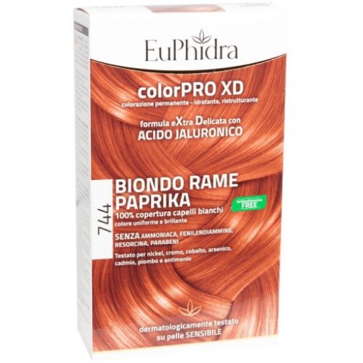 EuPhidra ColorPro XD - Colorazione Permanente 744 Biondo Rame Paprika