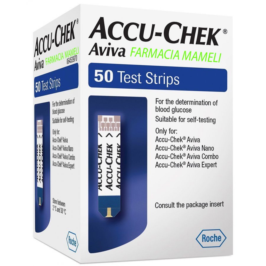 ACCUCHEK Aviva 50 Strisce - Strisce Reattive per la Misurazione della Glicemia