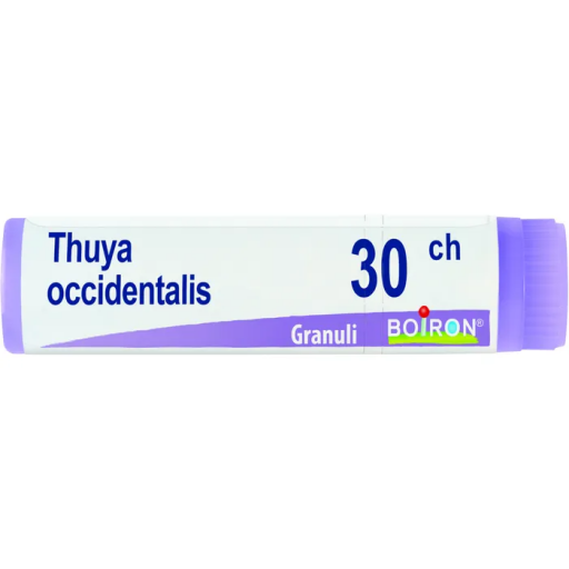 Boiron Thuya Occidentalis 30Ch Globuli, Rimedio Omeopatico, Tubo da 30Ch, Trattamento Naturale