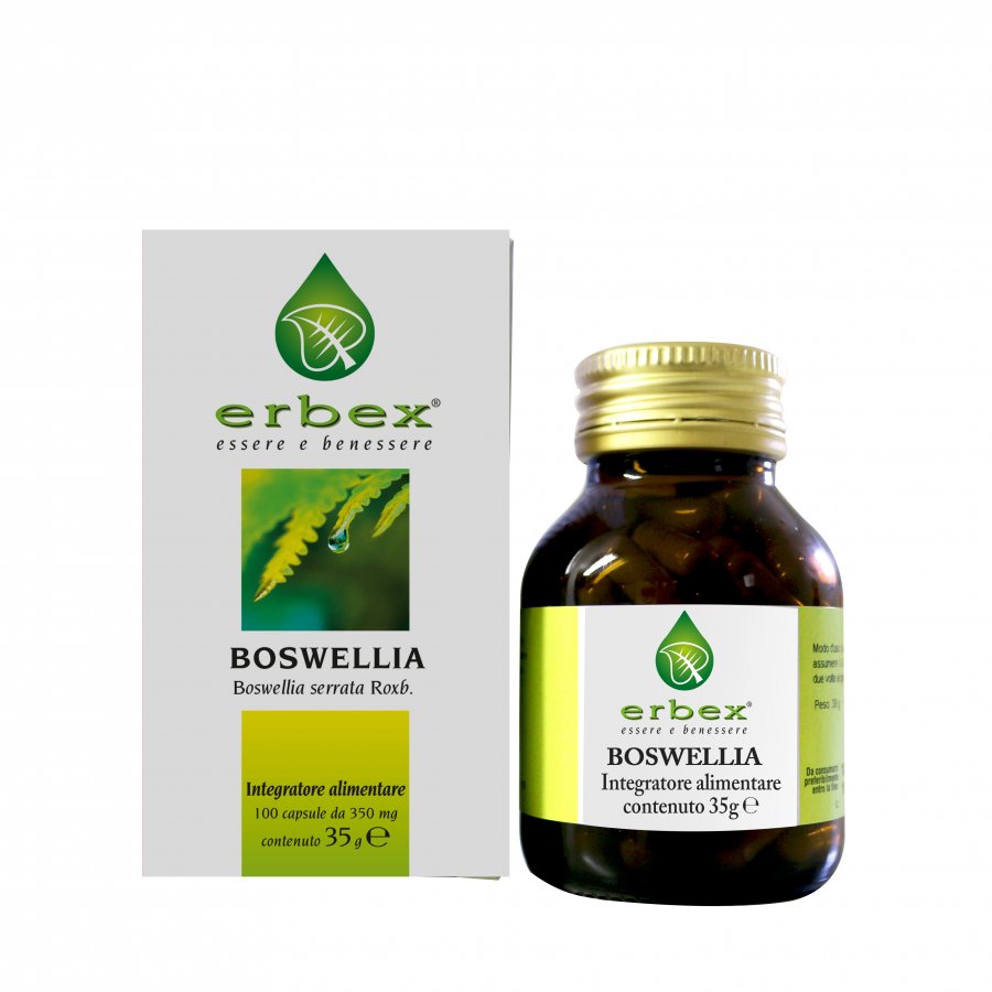 Erbex Boswellia - Integratore Alimentare 100 Capsule da 350mg - Sostegno per la Funzionalità Articolare