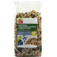 Crunchy con Avena, Quinoa e Mirtilli - Biotobio - Snack Salutare - 250 g