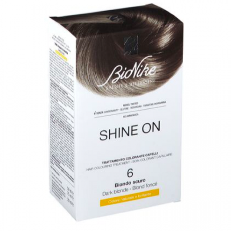  SHINE ON TRATTAMENTO COLORANTE CAPELLI BIONDO SCURO 6 BIONIKE - Colorazione professionale per capelli luminosi e naturali