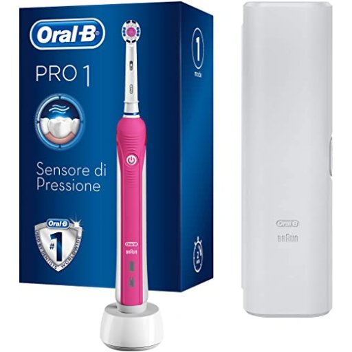 Oral-B - Power Pro 1 Rosa 3D White Spazzolino Elettrico