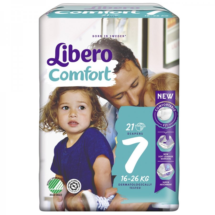 Libero Comfort 7 Pannolino Bambino 16-26kg 21 Pezzi - Massima Protezione e Vestibilità per il Tuo Piccolo