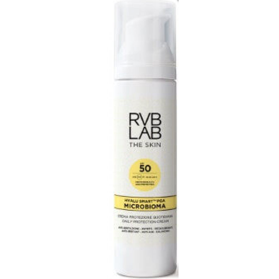 RVB LAB - Microbioma Viso Crema Protezione Quotidiana SPF50, 50ml, Protezione Solare Avanzata