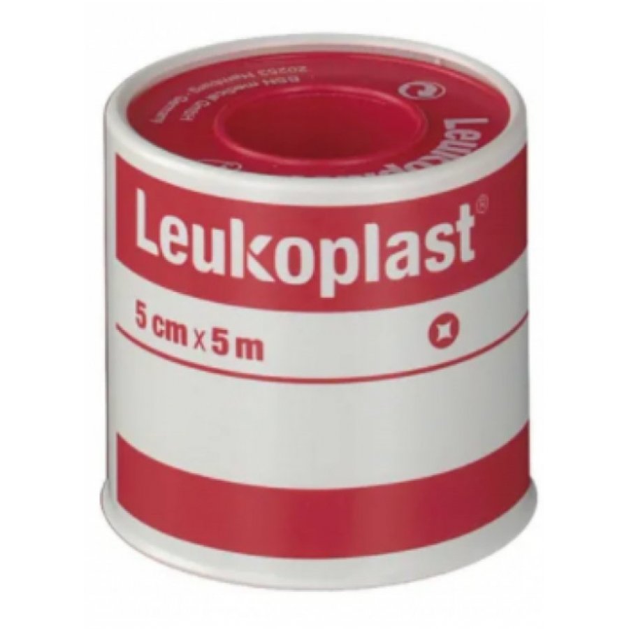 Leukoplast Cerotto Rocchetto Pelle 5x500cm - Nastro Adesivo Traspirante per Cure Ferite