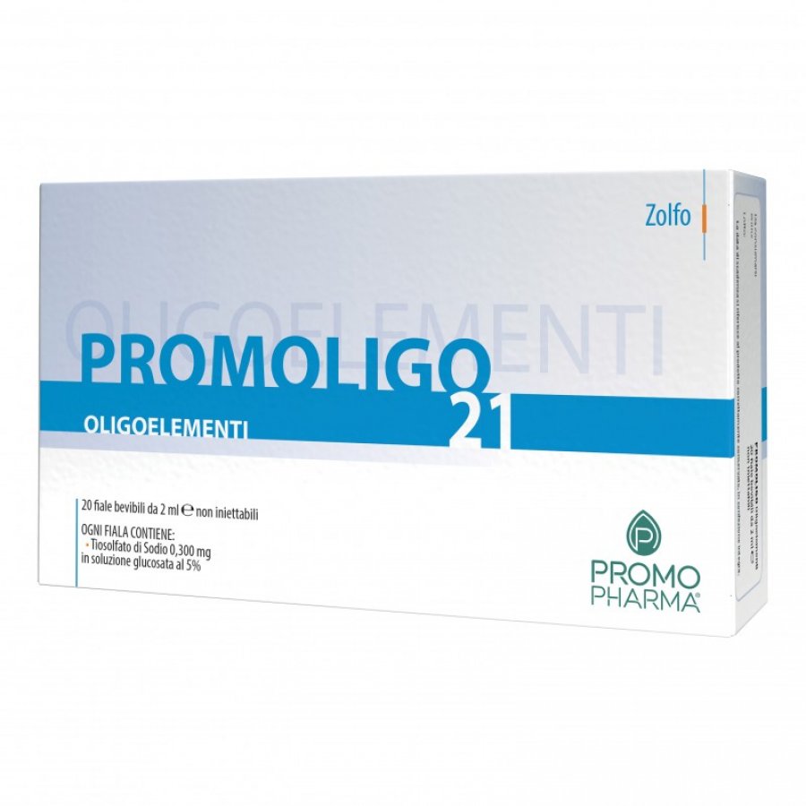 Promoligo 21 - Zolfo 20 Fiale da 2ml per il Benessere della Pelle - Trattamento Naturale per la Cura Cutanea