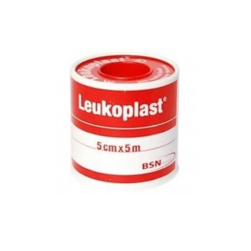 Leukoplast - Cerotto Rocchetto Pelle 5x500cm - Adesivo Medico per Fissaggio Sicuro