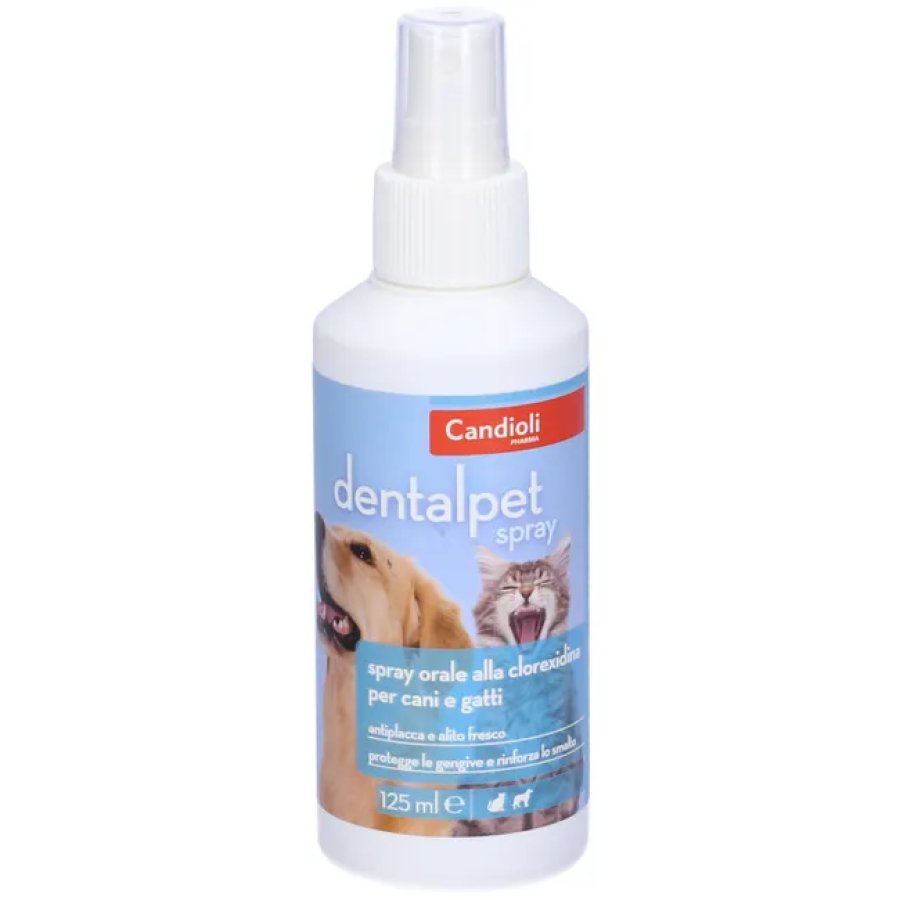 Candioli, Dentalpet Spray Orale per Cani e Gatti, 125 ml