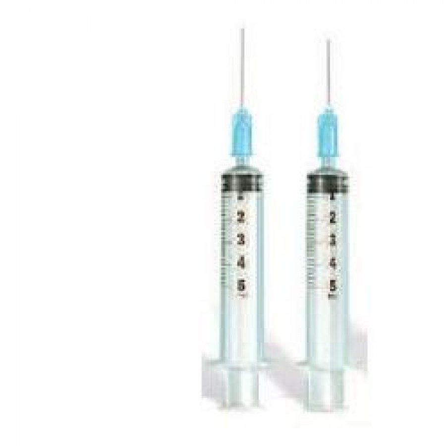 Safety Siringa Sterile Monouso Gauge 21 Con Ago 5ml, Safety, Siringa Monouso, 1 Pezzo, Strumento Medico Sterile