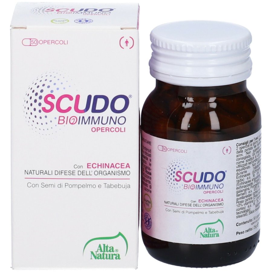 Alta Natura, Immuno Scudo Integratore Alimentare, 50 Opercoli x 500mg