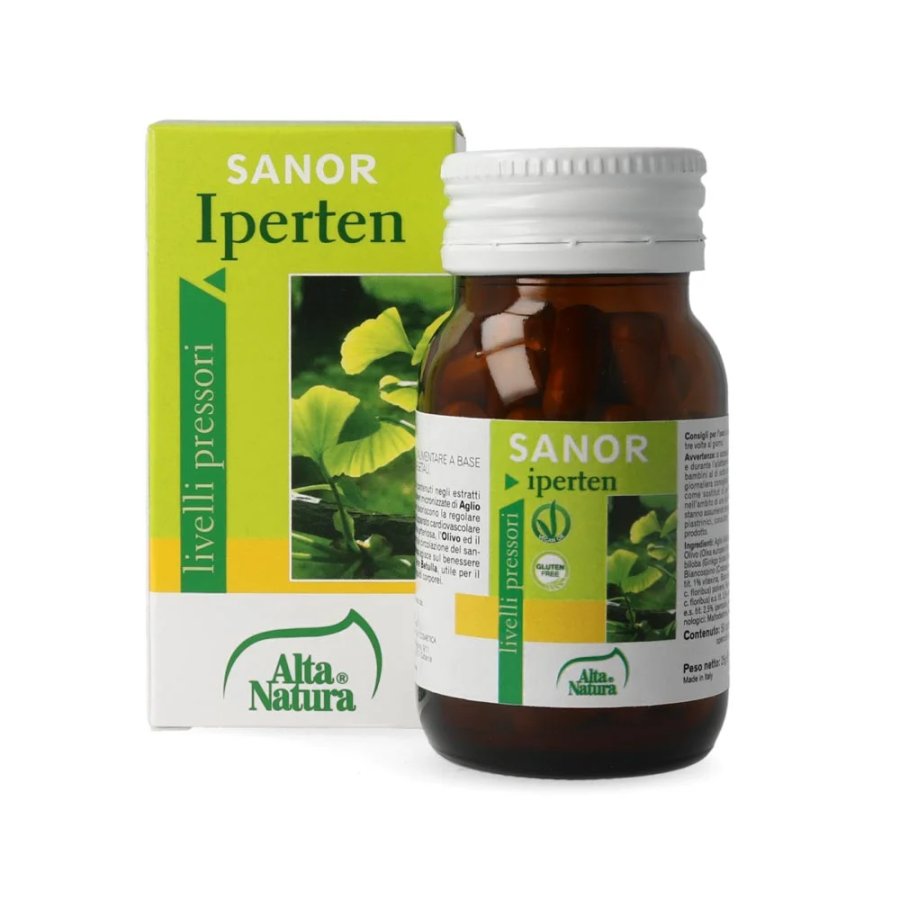 Sanor Iperten 50 Opercoli 500mg - Integratore Alimentare per la Pressione Arteriosa e Circolazione Sanguigna