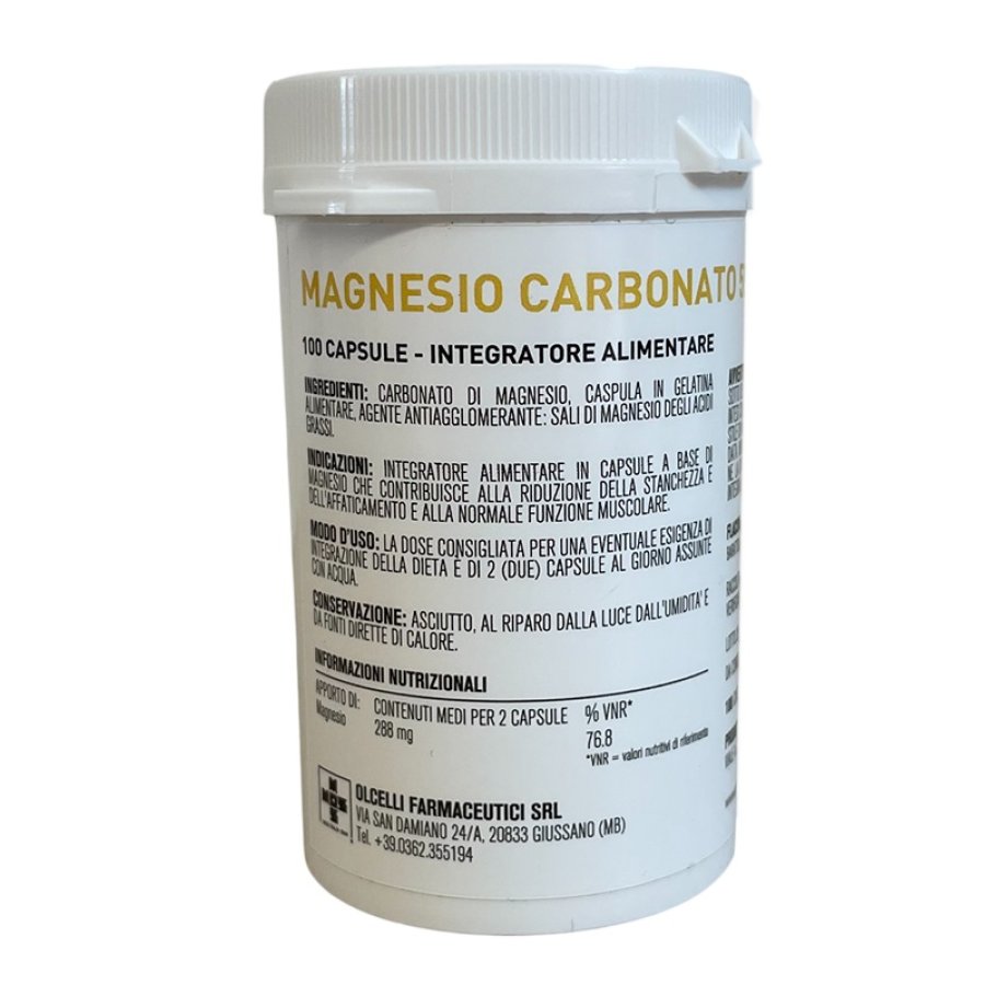 Magnesio Carbonato 0,5 g, 100 Capsule