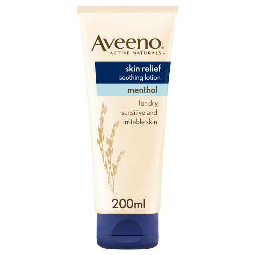 Aveeno Skin Relief Crema Idratante al Mentolo, 200 ml - Sollievo Pelle Secca e Sensibile