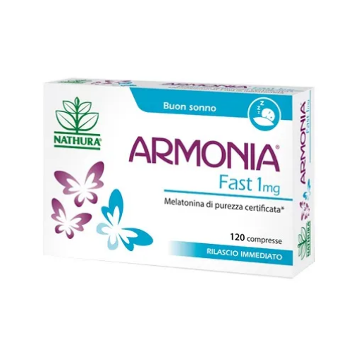 Armonia Fast 1mg Melatonina 120 Compresse - Integratore per il Sonno e il Benessere