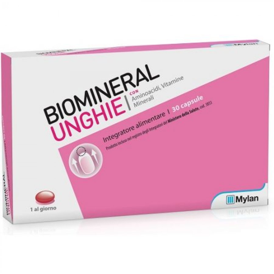Biomineral Unghie Deboli - Integratore per Rinforzare e Nutrire le Unghie - 30 Capsule