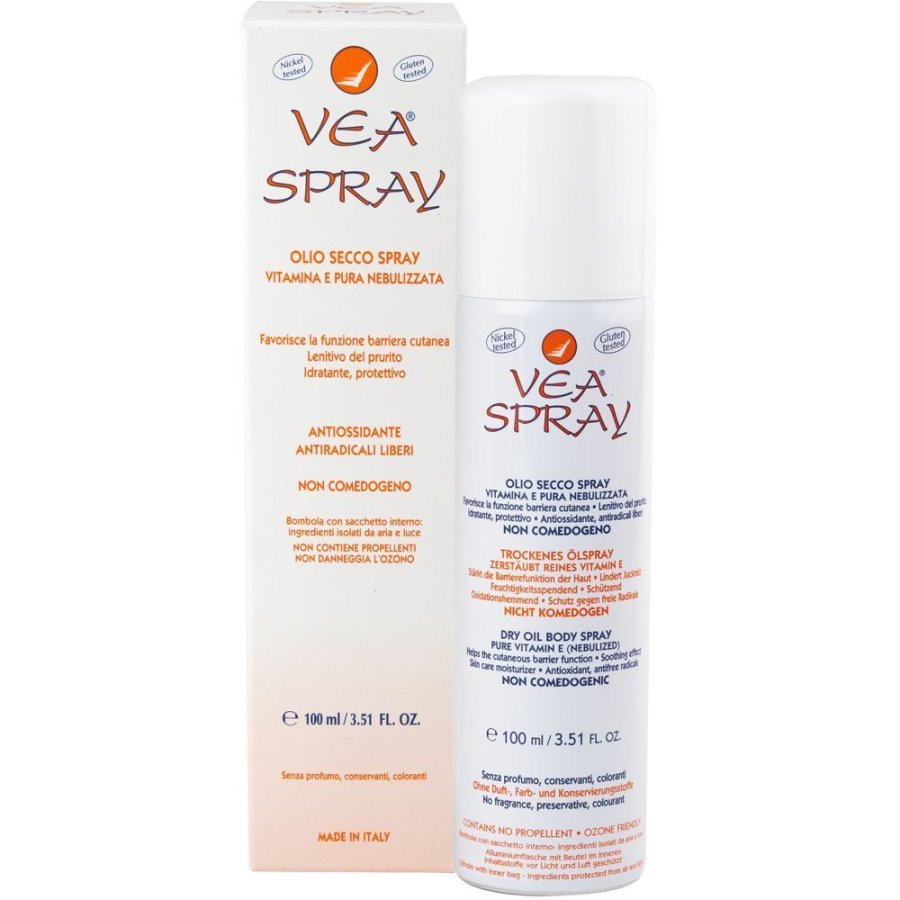 Vea Spray, Olio Secco Spray Vitamina E Pura, 100 ml