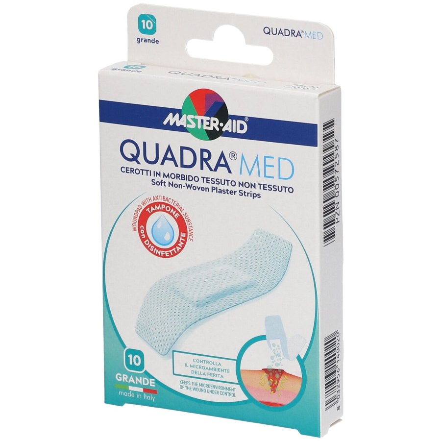Master-Aid Quadramed Cerotto Grande, 10 Pezzi Master-Aid Quadramed Cerotto Grande, 10 Pezzi