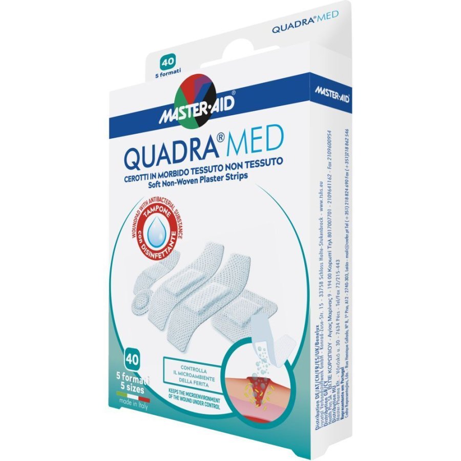 Master-Aid&nbsp;Quadra Med&nbsp;Formati Assortiti&nbsp;Cerotti in TNT, 40 cerotti