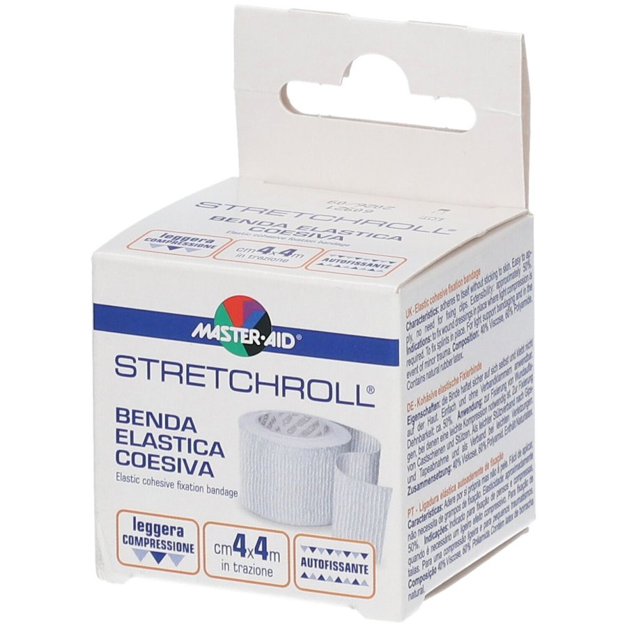 Master-Aid&nbsp;StretchRoll&nbsp;Benda Elastica Coesiva Autobloccante, 4 cm x 4 m